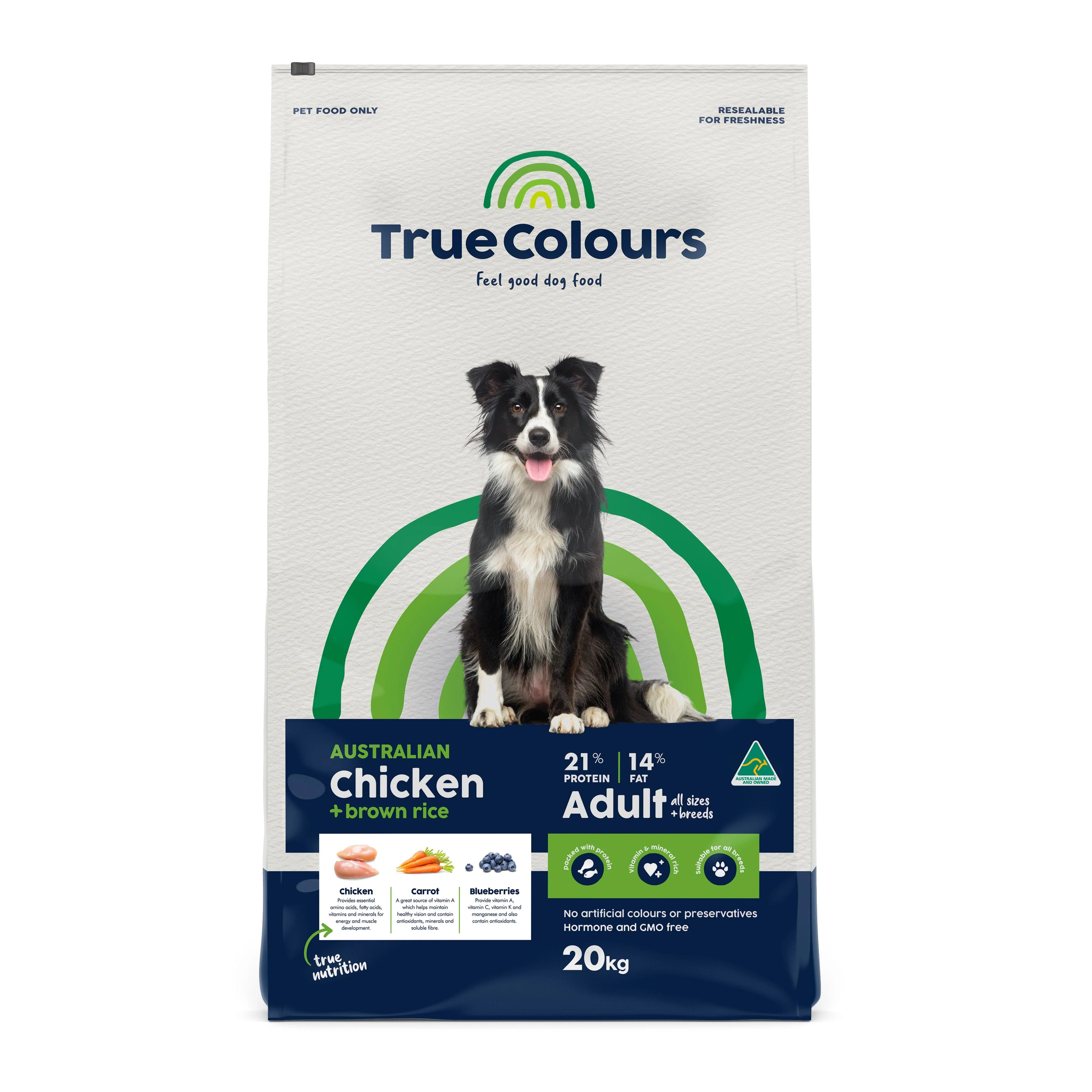 True Colours Adult Chicken & Brown Rice Dry Dog Food - Image 3