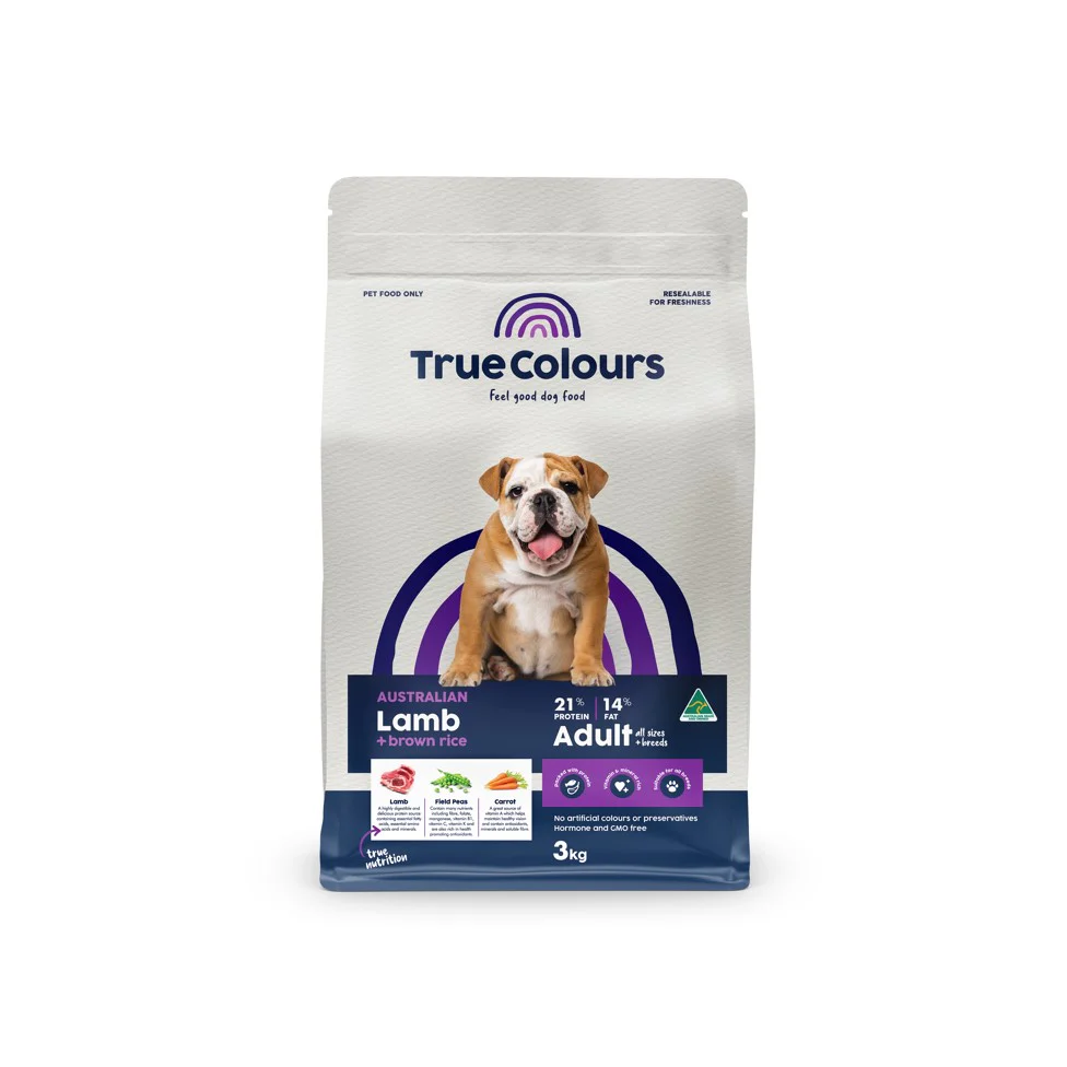 True Colours Adult Lamb & Brown Rice Dry Dog Food - Image 2