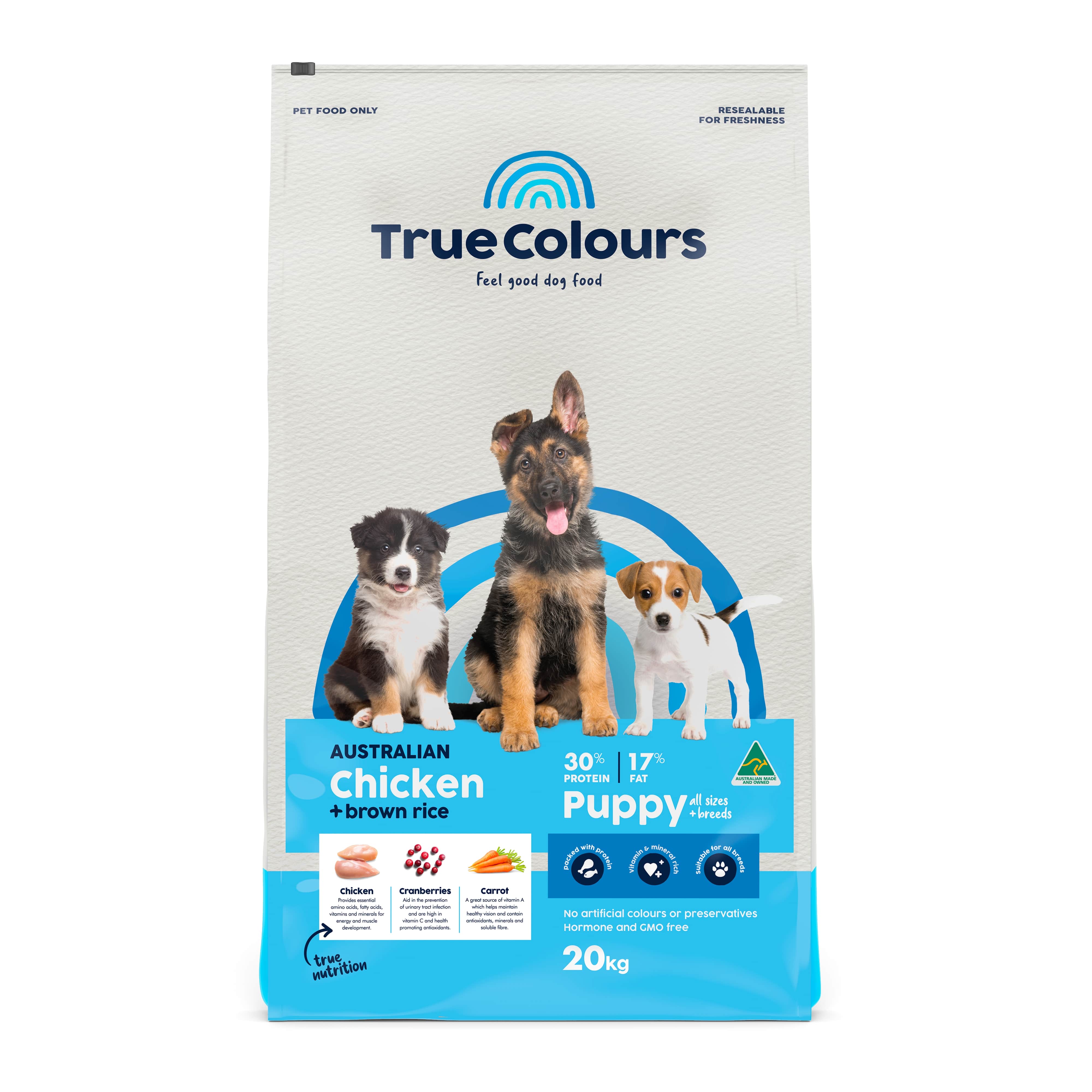 True Colours Puppy Chicken & Brown Rice Dry Dog Food - Image 2