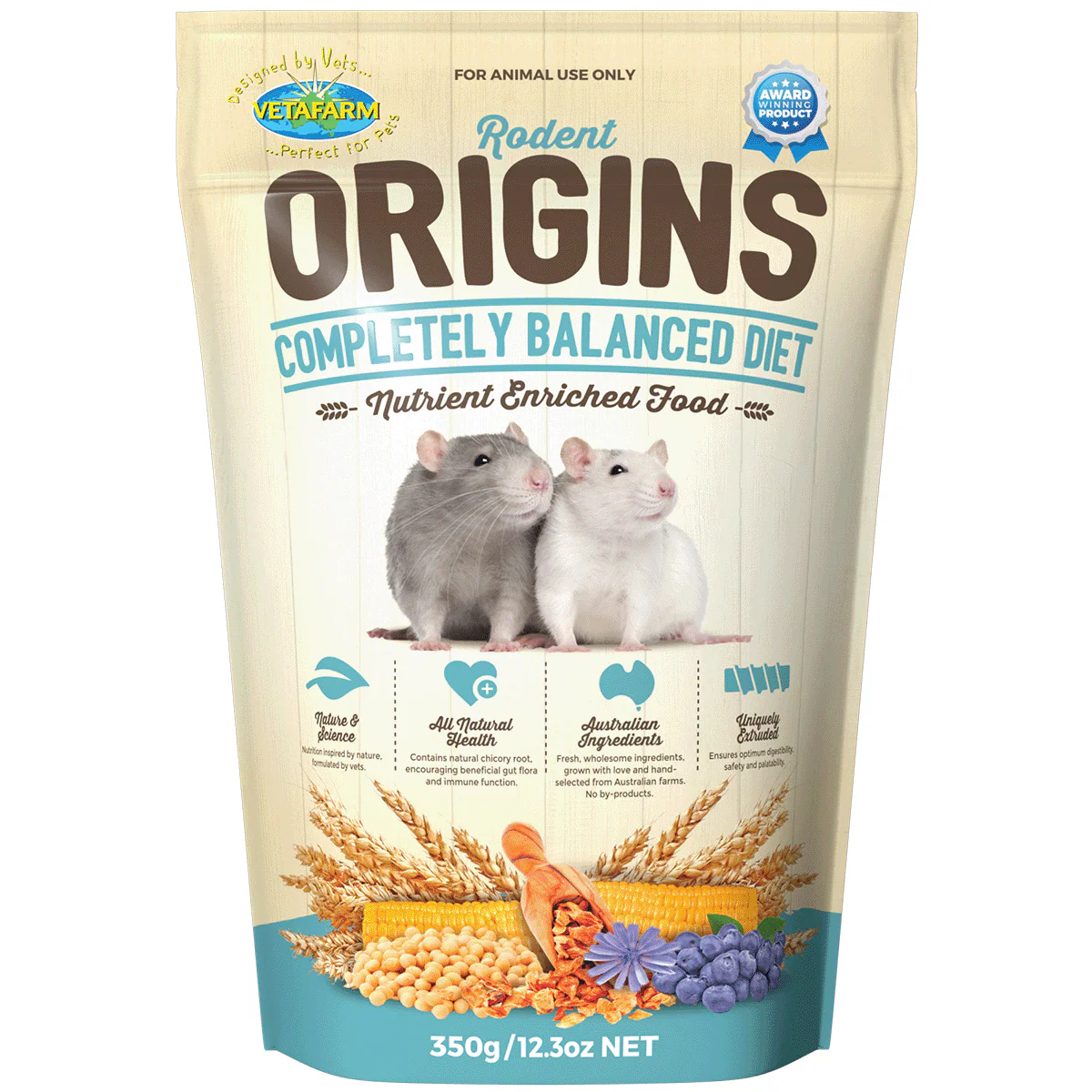 Vetafarm Rodent Origins Rat & Mouse Food 350g - Image 2