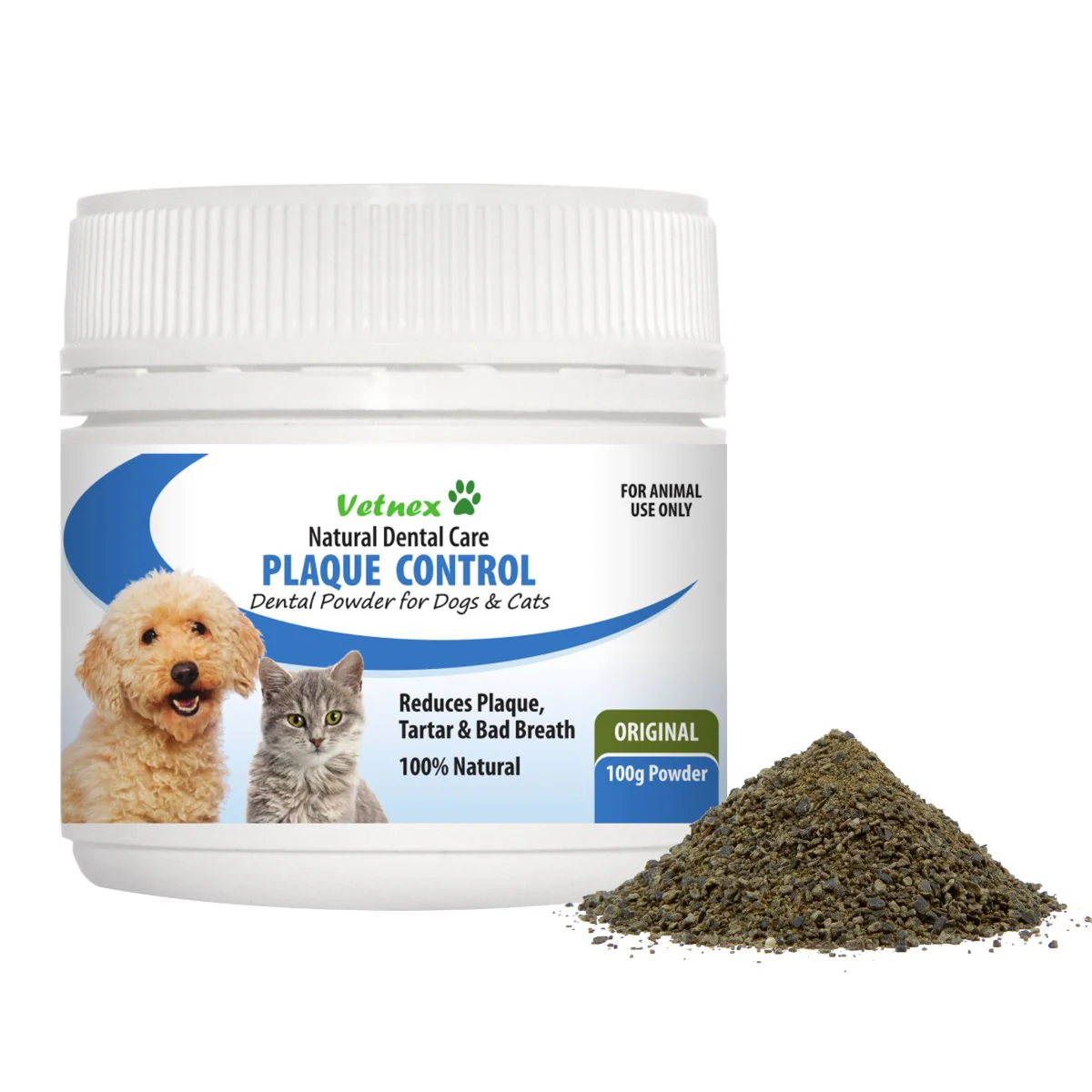 Vetnex Plaque Control Dental Powder (Original) for Dogs & Cats 100g - Image 2