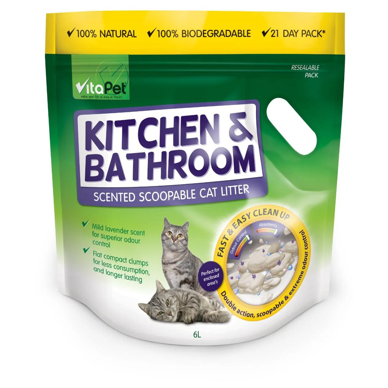 VitaPet Bathroom & Kitchen Cat Litter 6L - Image 2