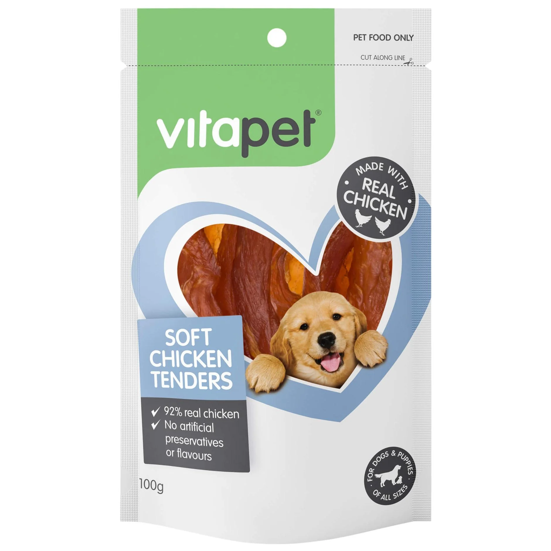Vitapet Jerhigh Soft Chicken Tenders Dog Treats 100g - Image 3