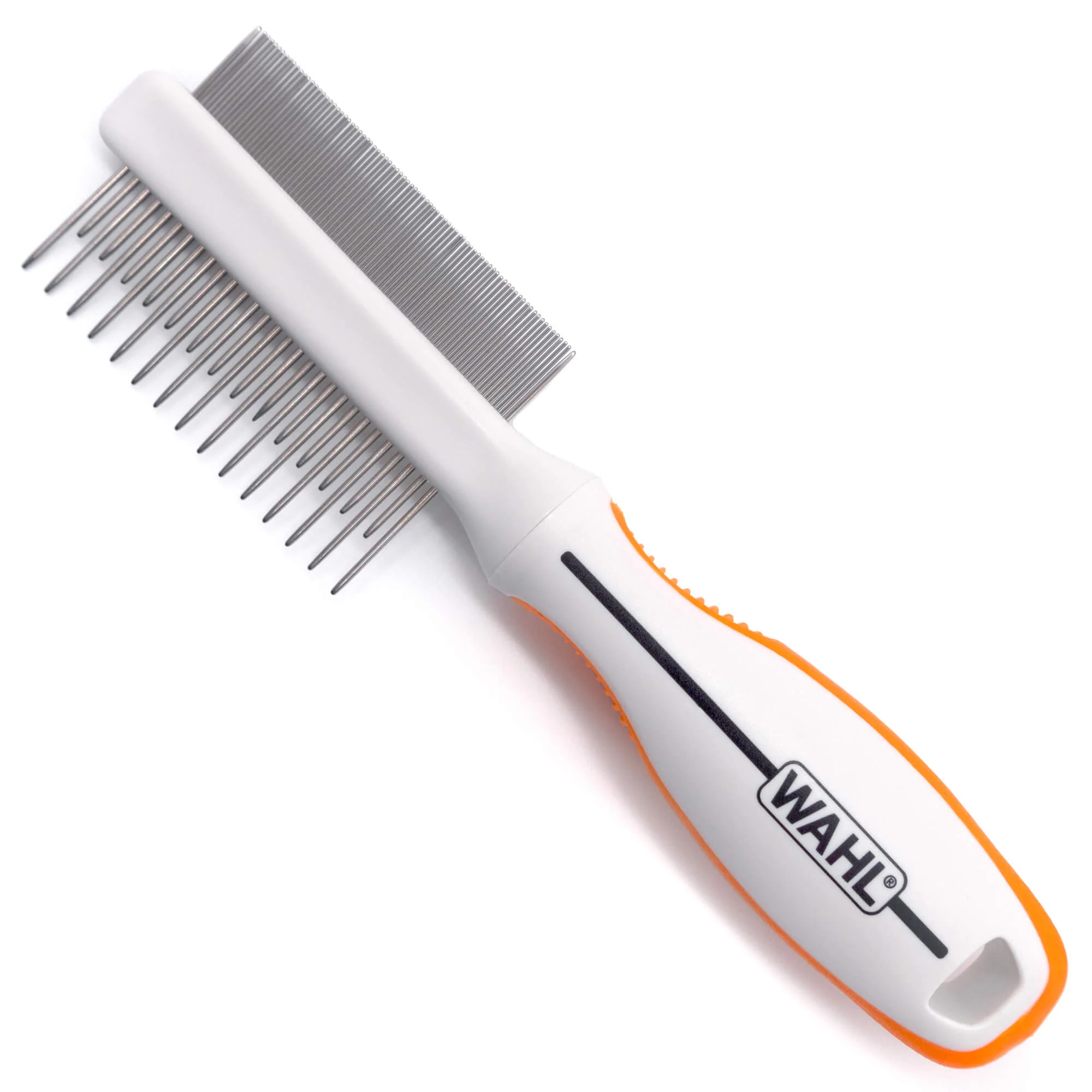 Wahl Orange/White 2 in 1 Finishing and Flea Comb - Image 3