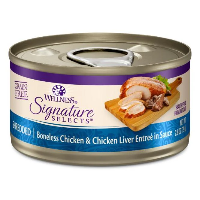 Wellness Core Signature Selects Shredded Chicken With Chicken Liver Entrée in Sauce Wet Cat Food - Image 3