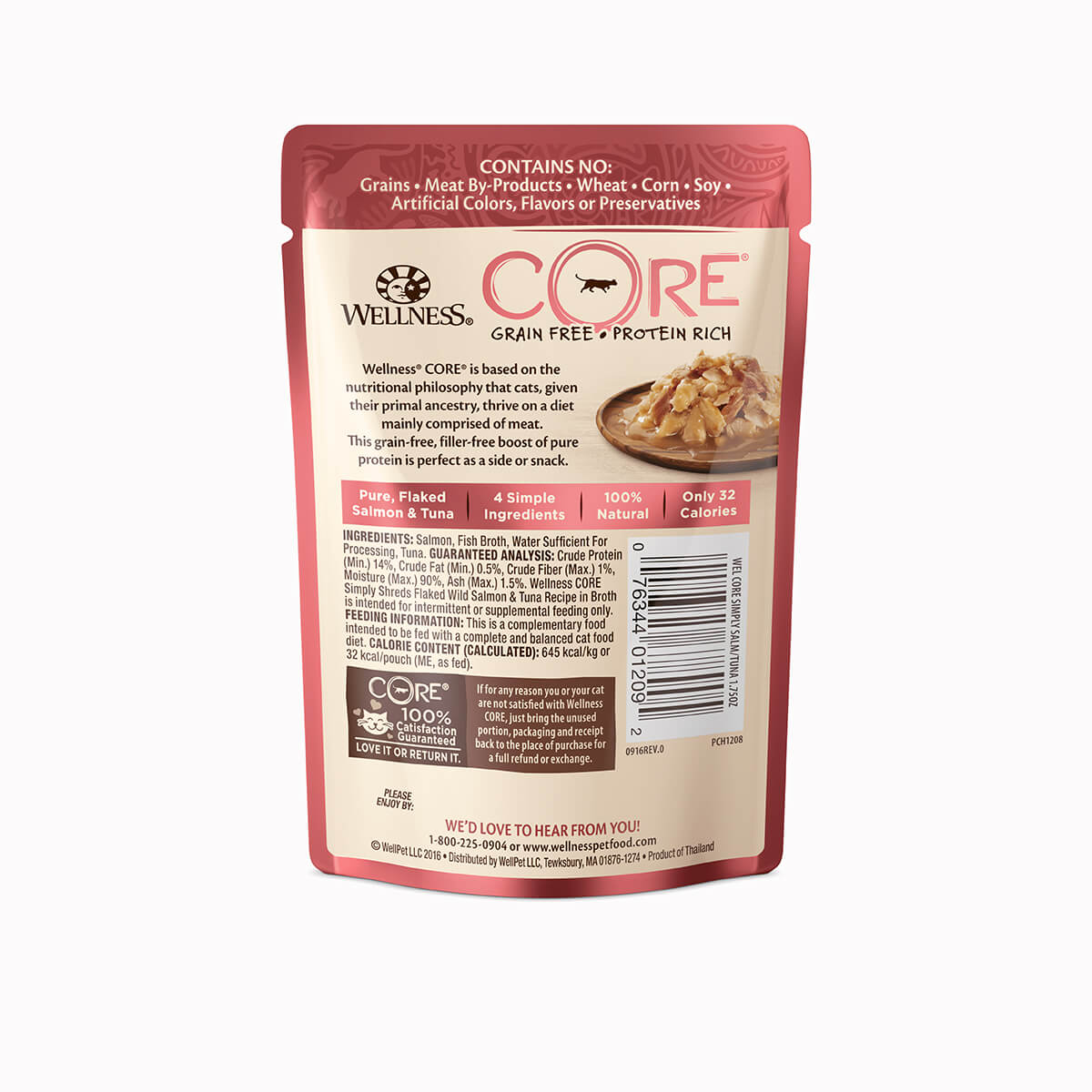 Wellness Core Simply Shreds Salmon & Tuna Wet Cat Food 50G - Image 3