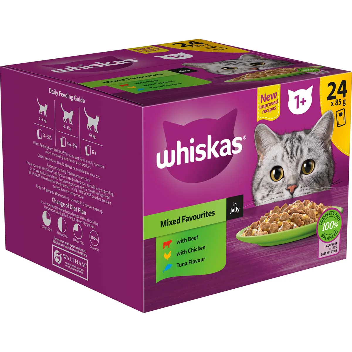 Whiskas 1+ Years Adult Mixed Favourites In Jelly Wet Cat Food Pouches 24x85g - Image 12