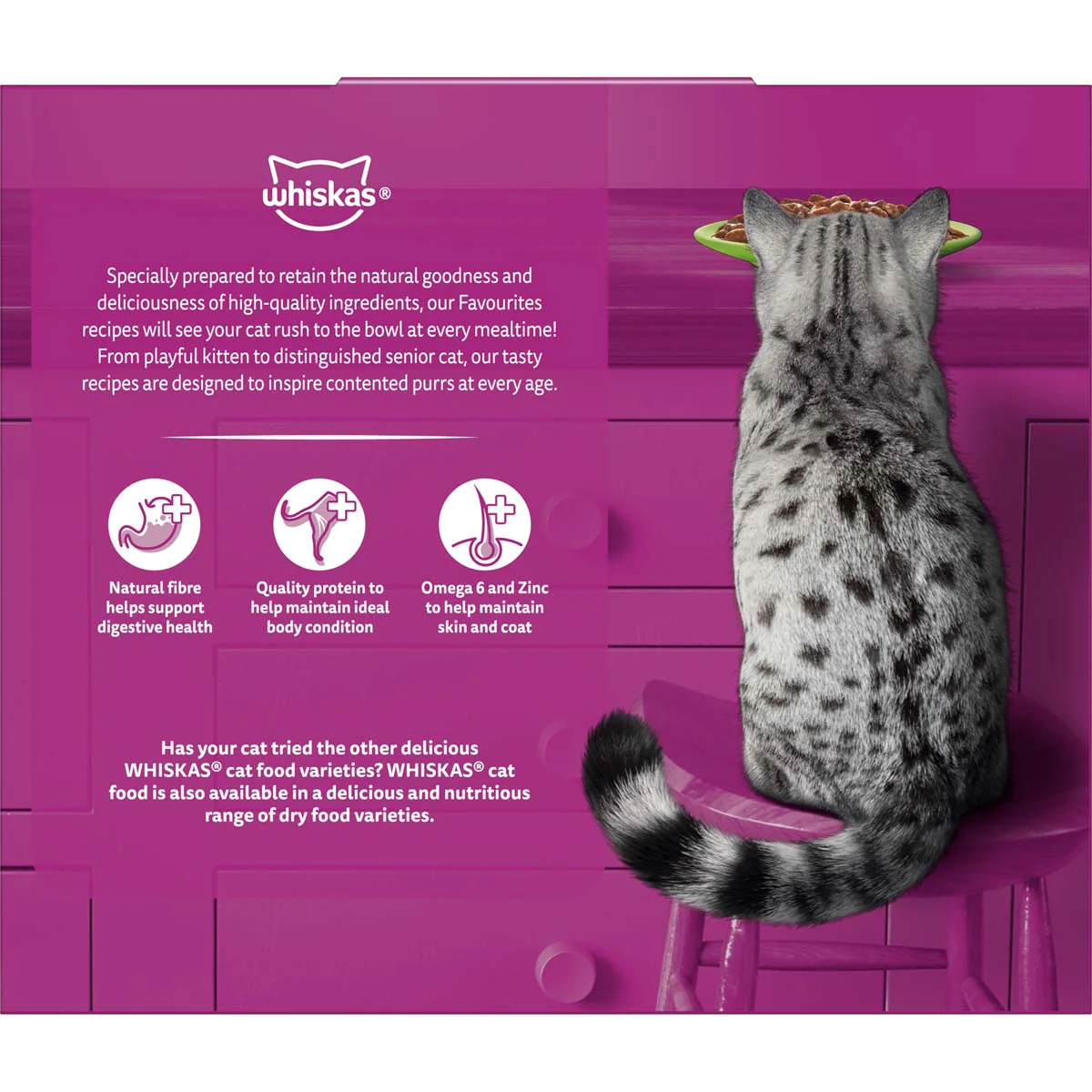 Whiskas Adult Mixed Favourites in Gavy Wet Cat Food 12x85g - Image 3