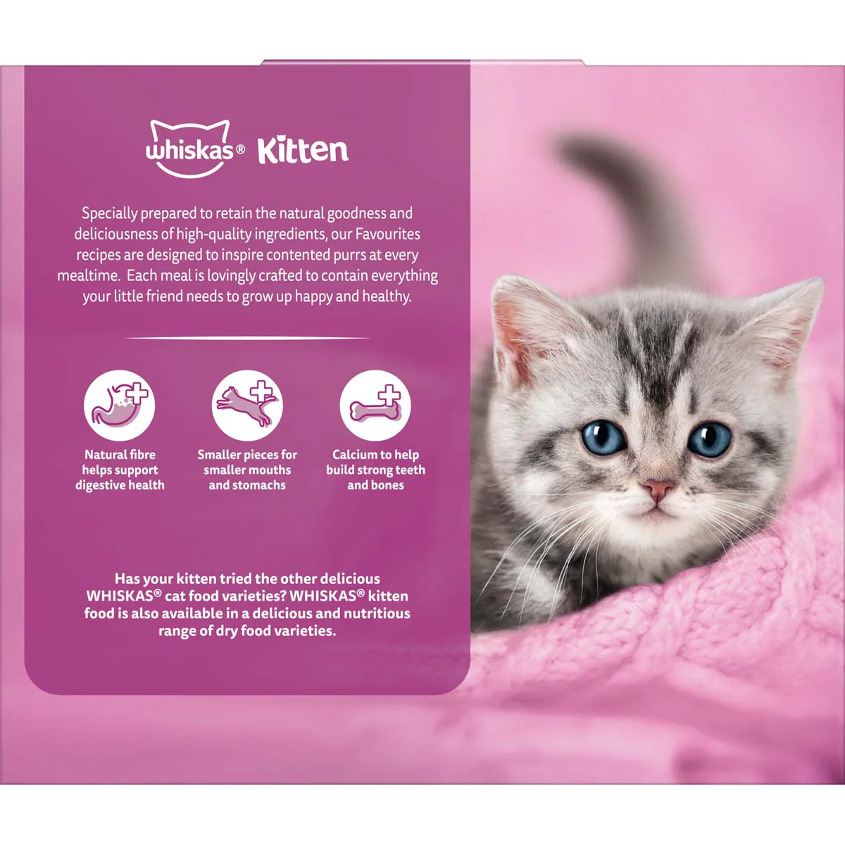 Whiskas Favourites Kitten Mixed Favourites in Jelly Wet Cat Food 12x85g - Image 3