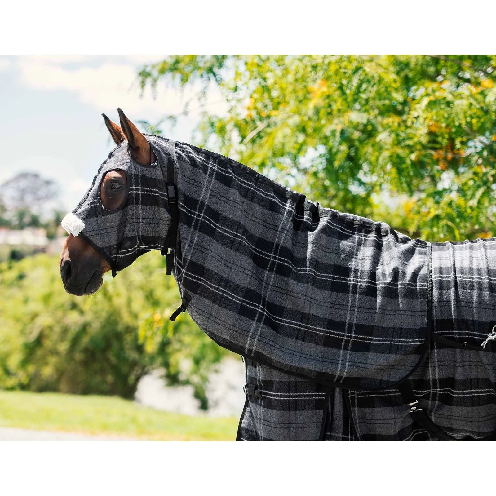 Caribu Winter Wool Horse Hood - Image 11