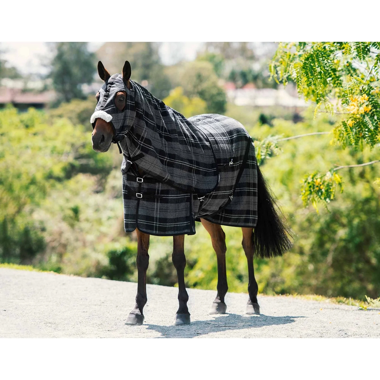 Caribu Winter Wool Horse Hood - Image 6