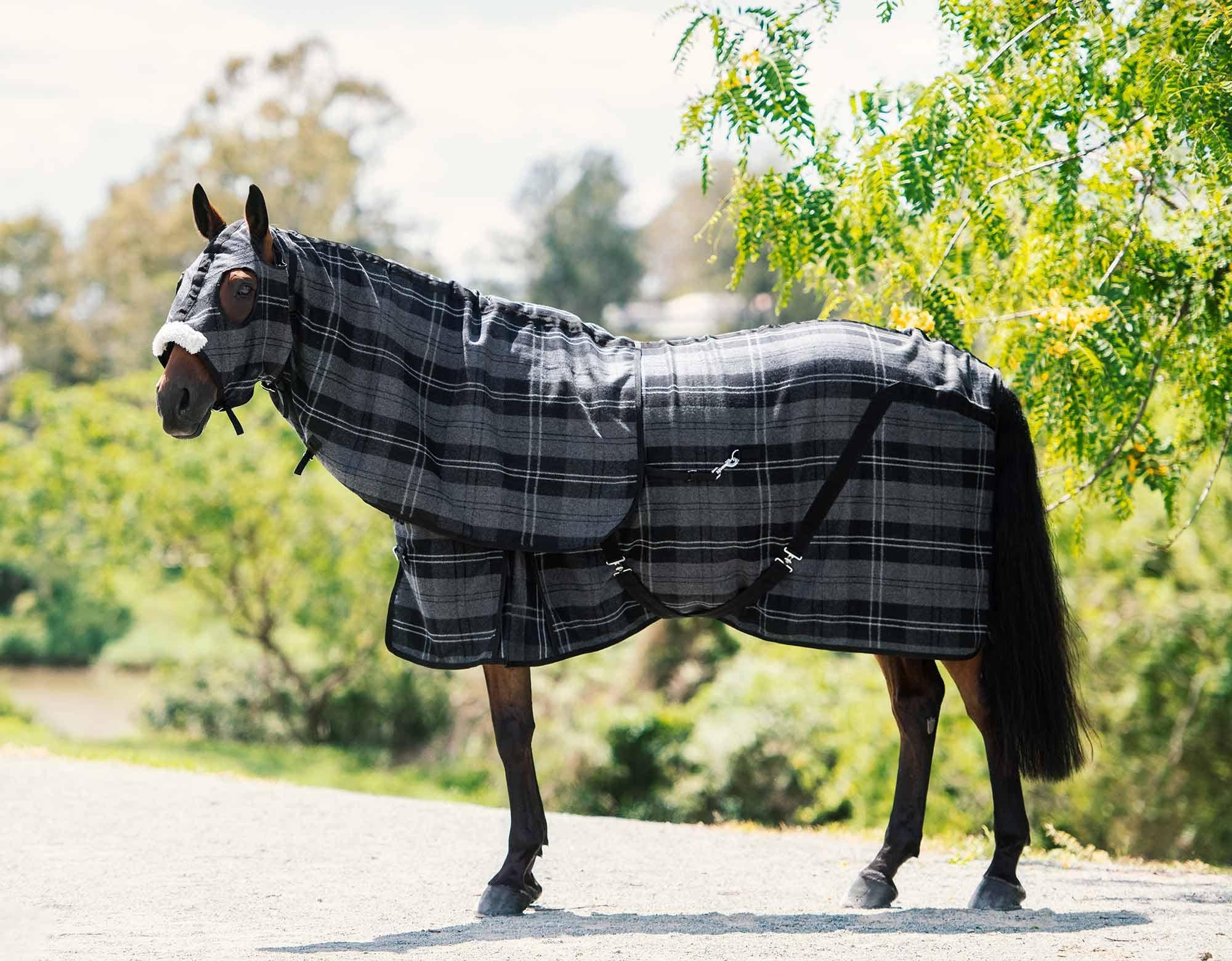 Caribu Winter Wool Horse Hood - Image 7