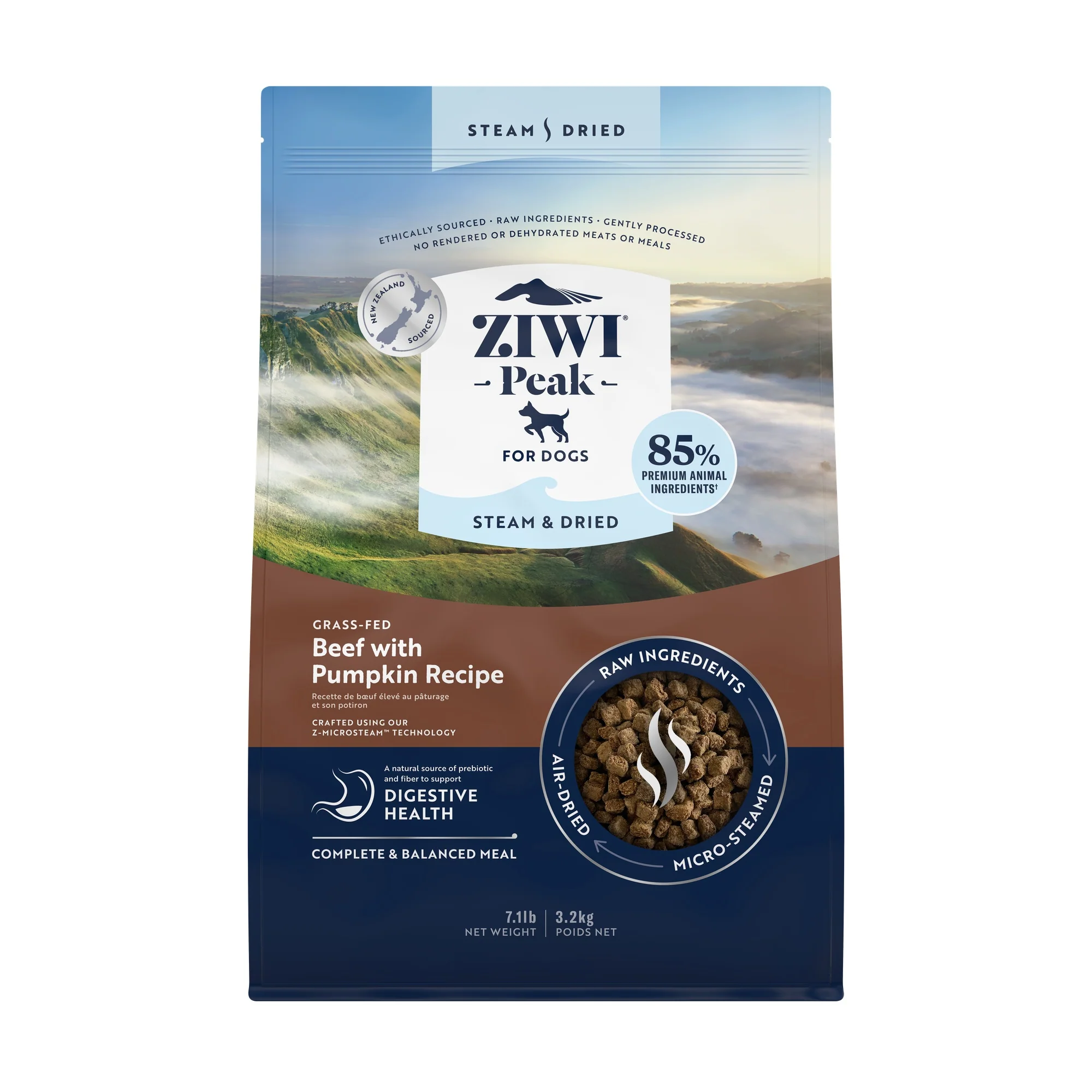 Ziwi Peak Steam & Dried Grass-fed Beef with Pumpkin Dry Dog Food - Image 2