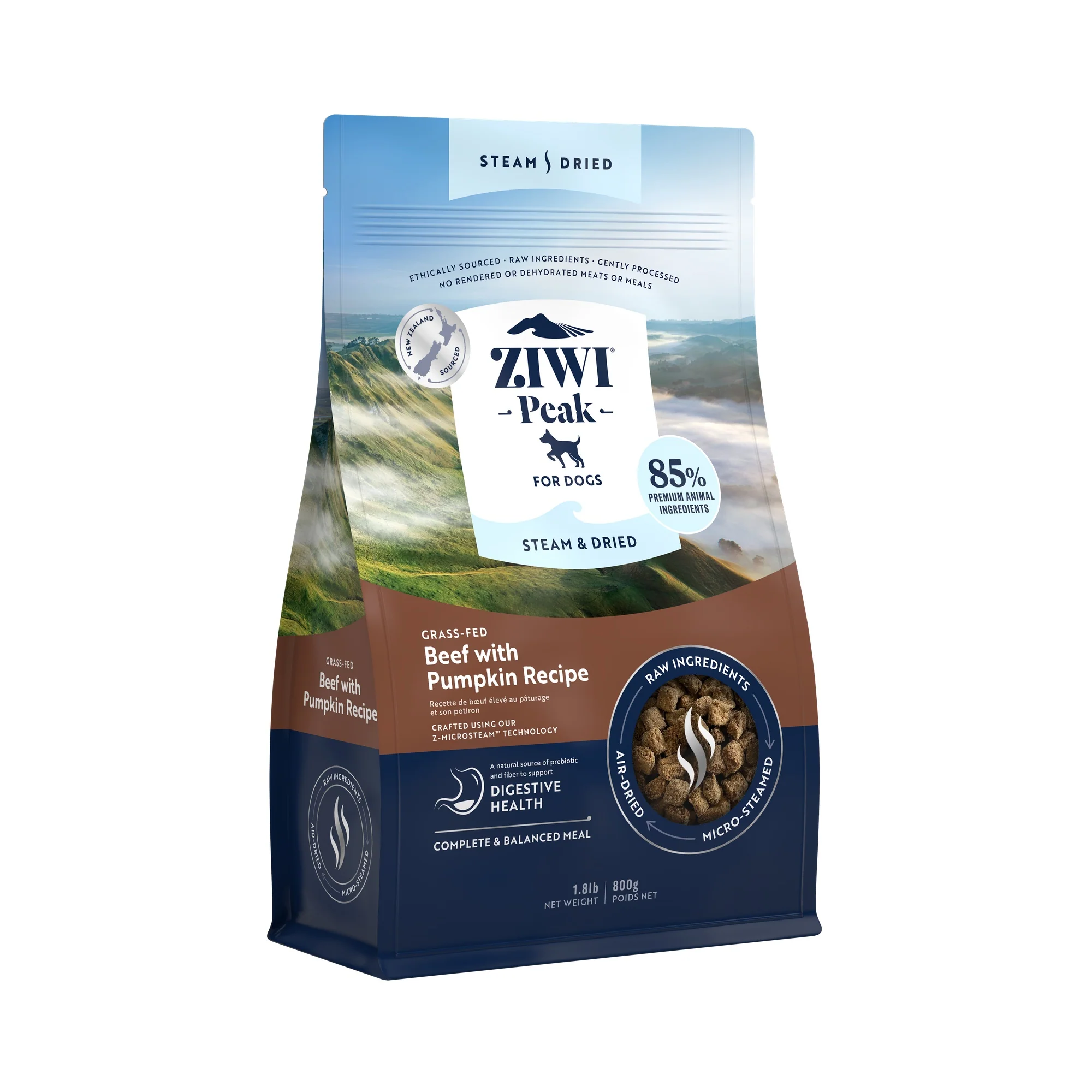 Ziwi Peak Steam & Dried Grass-fed Beef with Pumpkin Dry Dog Food - Image 5