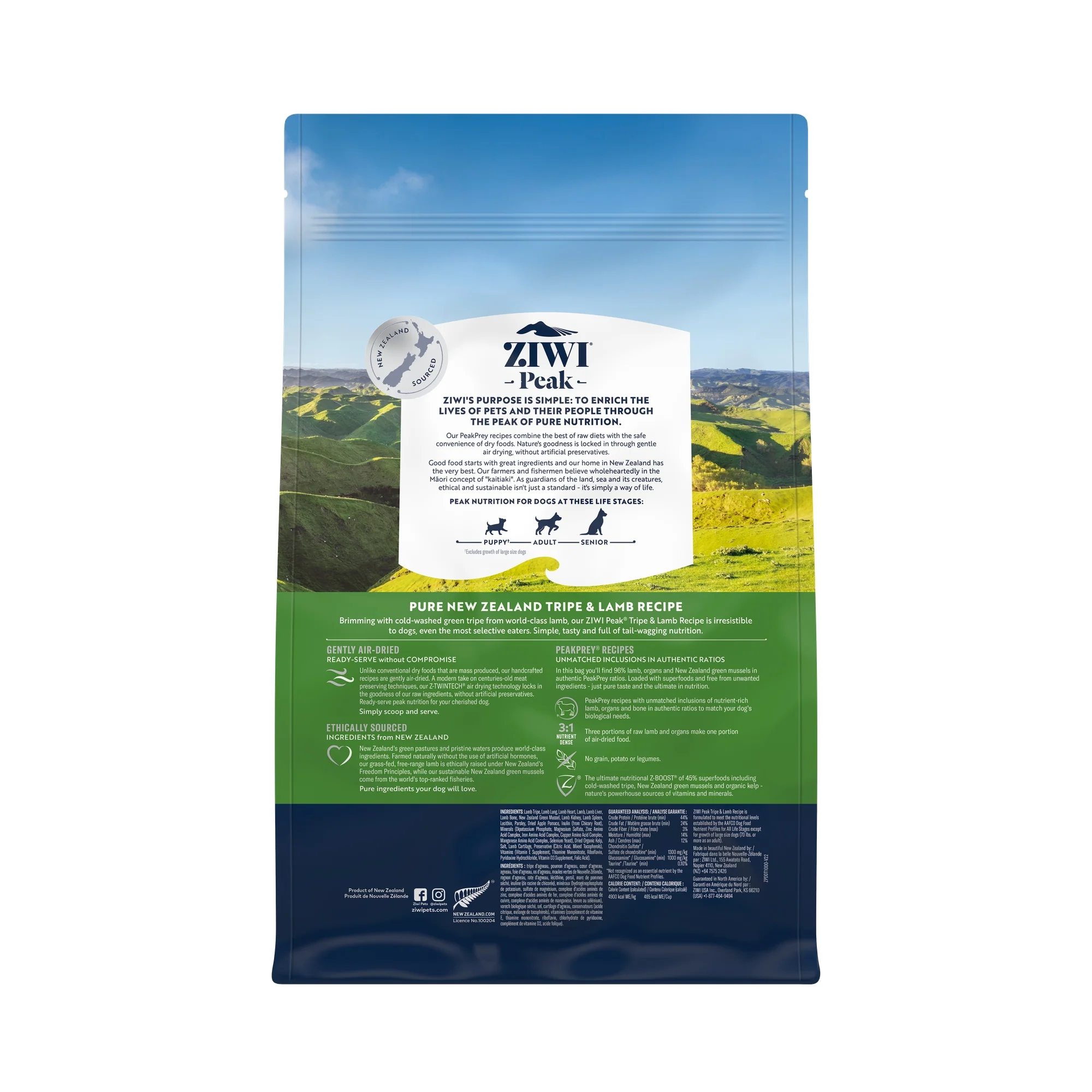 Ziwi Peak Air Dried Tripe & Lamb Recipe Dry Dog Food - Image 4