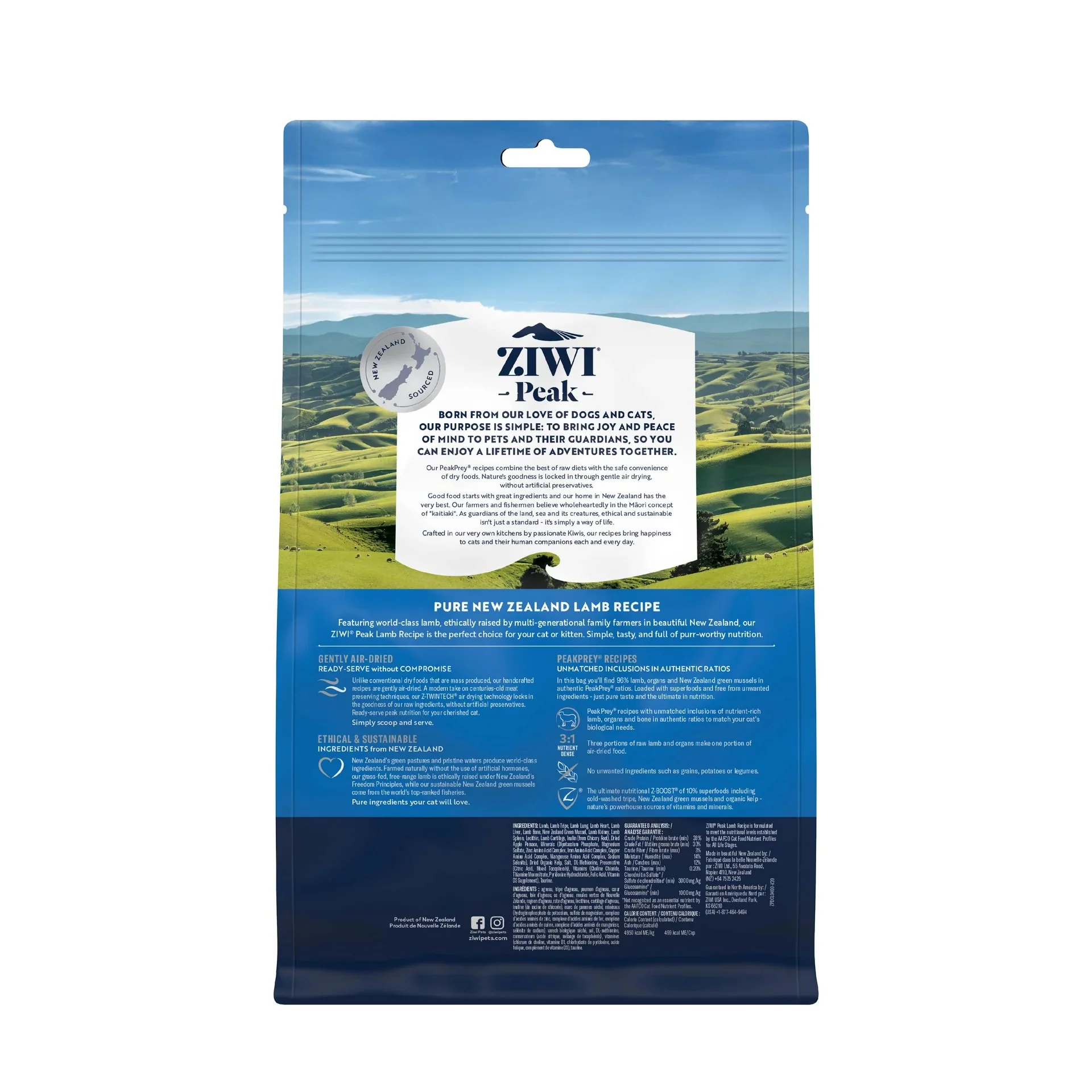 Ziwi Peak Air Dried Lamb Recipe Dry Cat Food - Image 12