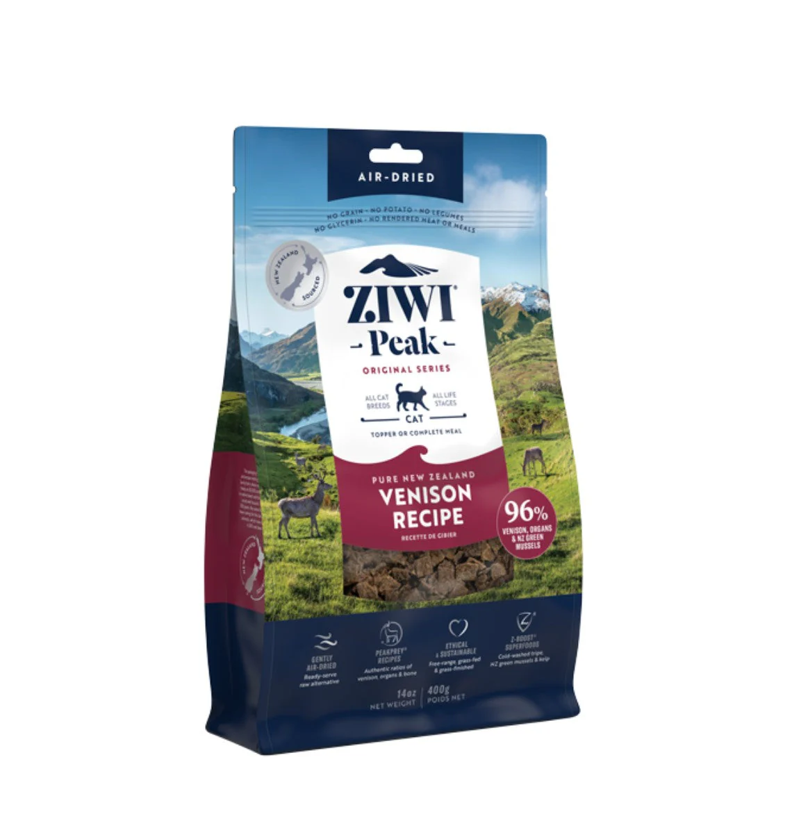 Ziwi Peak Air Dried Venison Recipe Dry Cat Food 400g - Image 11
