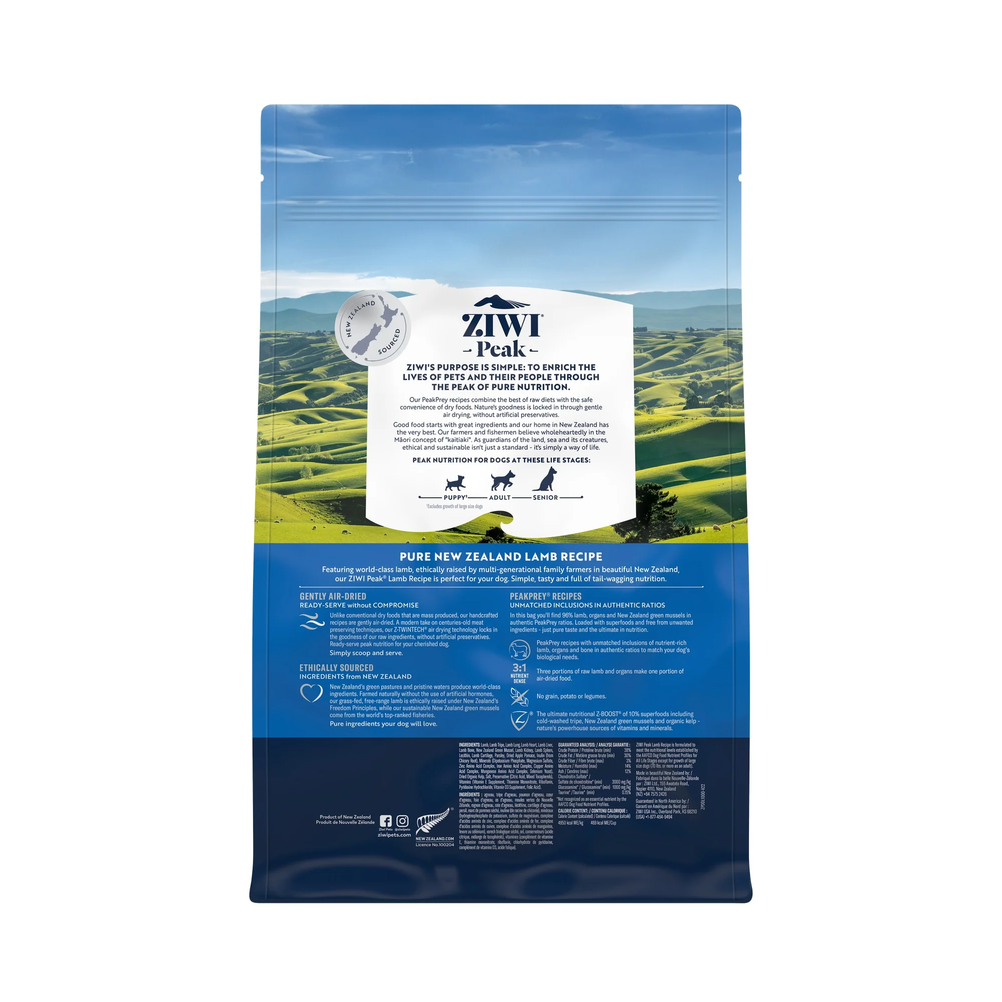 Ziwi Peak Air Dried Lamb Recipe Dry Dog Food - Image 19