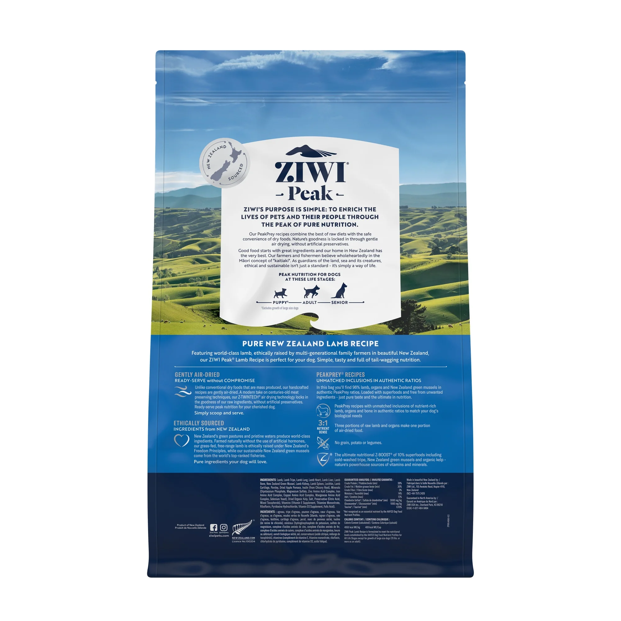 Ziwi Peak Air Dried Lamb Recipe Dry Dog Food - Image 20