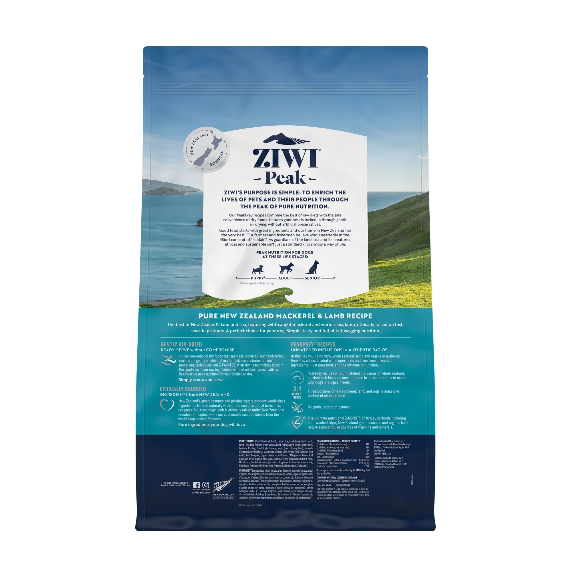 Ziwi Peak Air Dried Mackerel & Lamb Recipe Dry Dog Food - Image 9